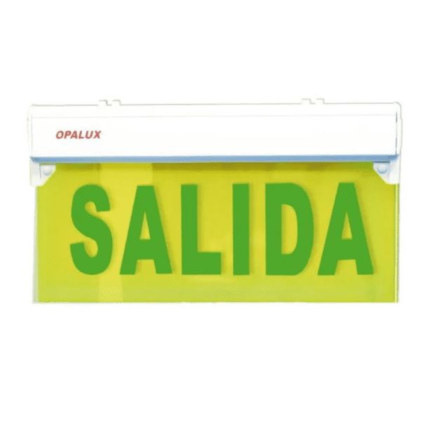 SEÑALIZADOR DE EMERGENCIA SALIDA ACRÍLICO OPALUX